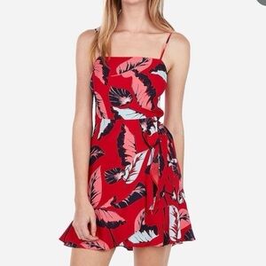 Express Ruffle Tie Waist Dress